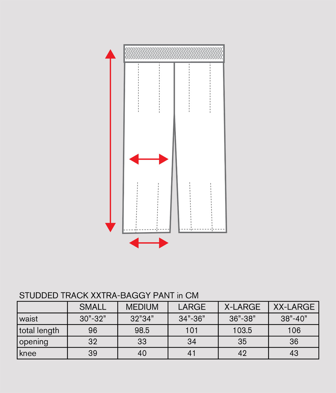 STUDDED TRACK XXTRA-BAGGY PANT
