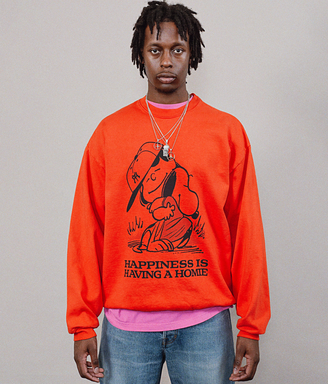 HAPPINESS IS HAVING A HOMIE CREW SWEAT