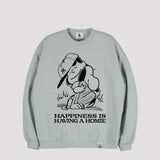 HAPPINESS IS HAVING A HOMIE CREW SWEAT