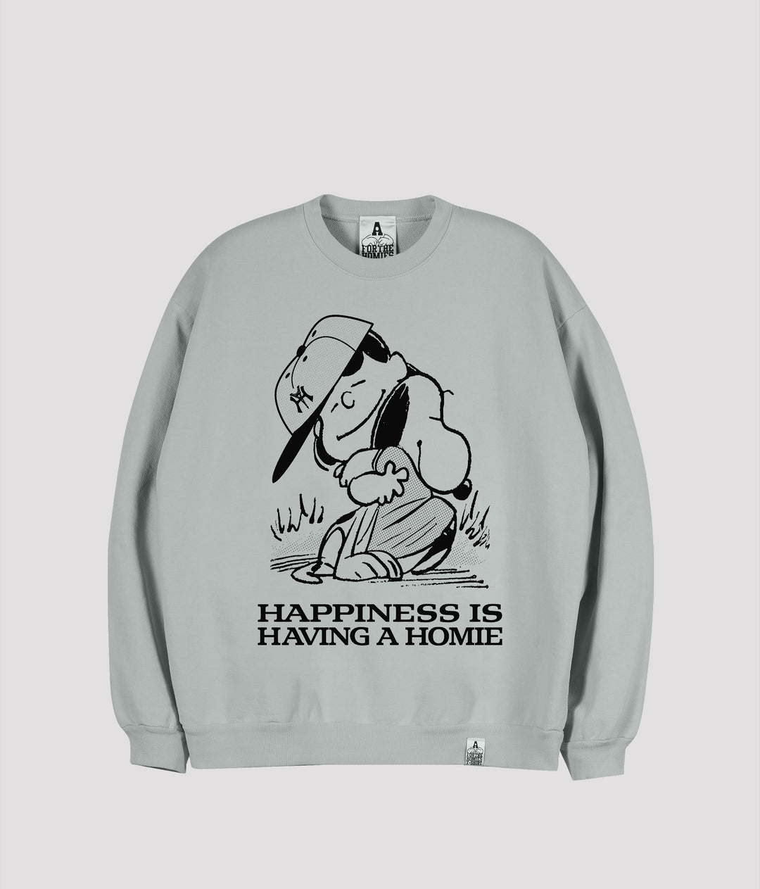 HAPPINESS IS HAVING A HOMIE CREW SWEAT