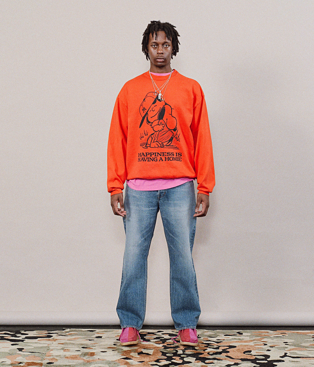 HAPPINESS IS HAVING A HOMIE CREW SWEAT