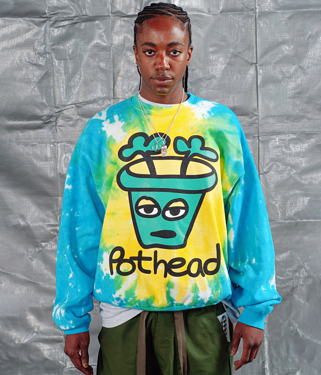 POTHEAD Tie Dye Crew Sweat