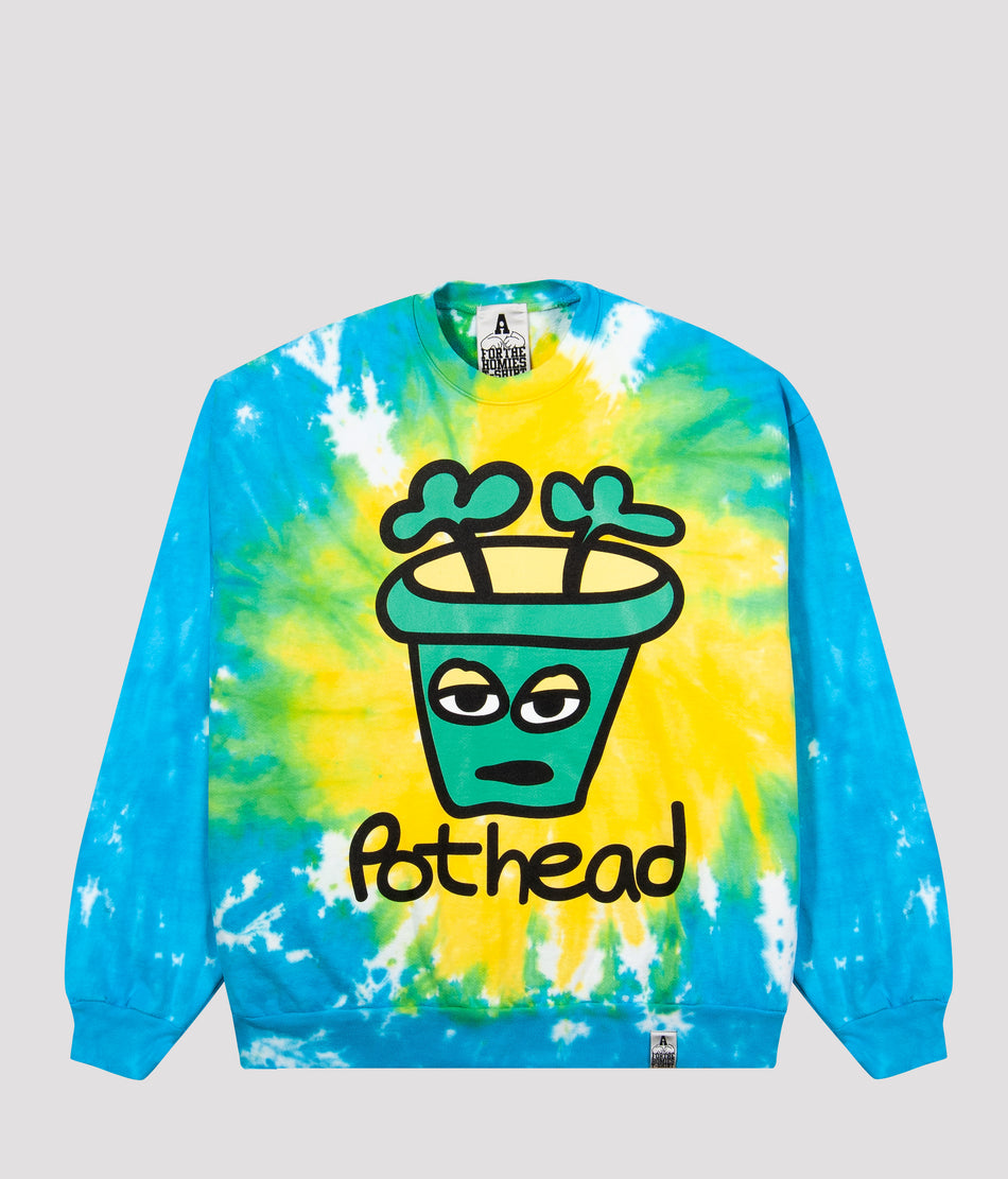 POTHEAD Tie Dye Crew Sweat